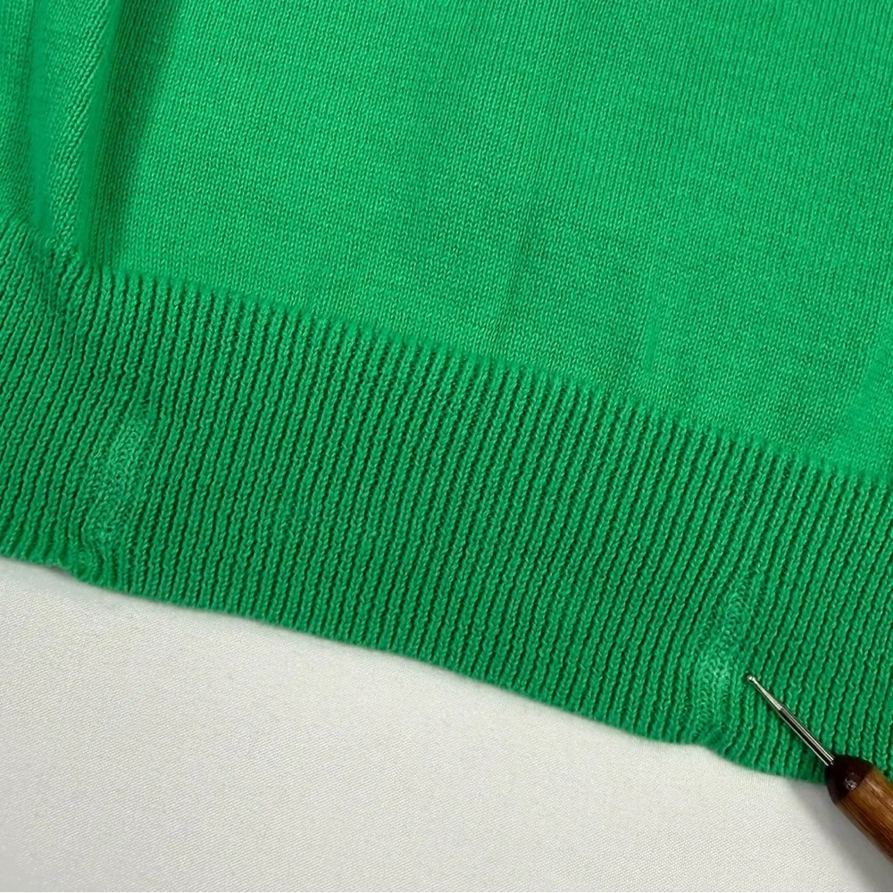 THE CHILDREN'S PLACE Boys Y2K Preppy 100% Cotton Kelly Green Knit Sweater Vest S